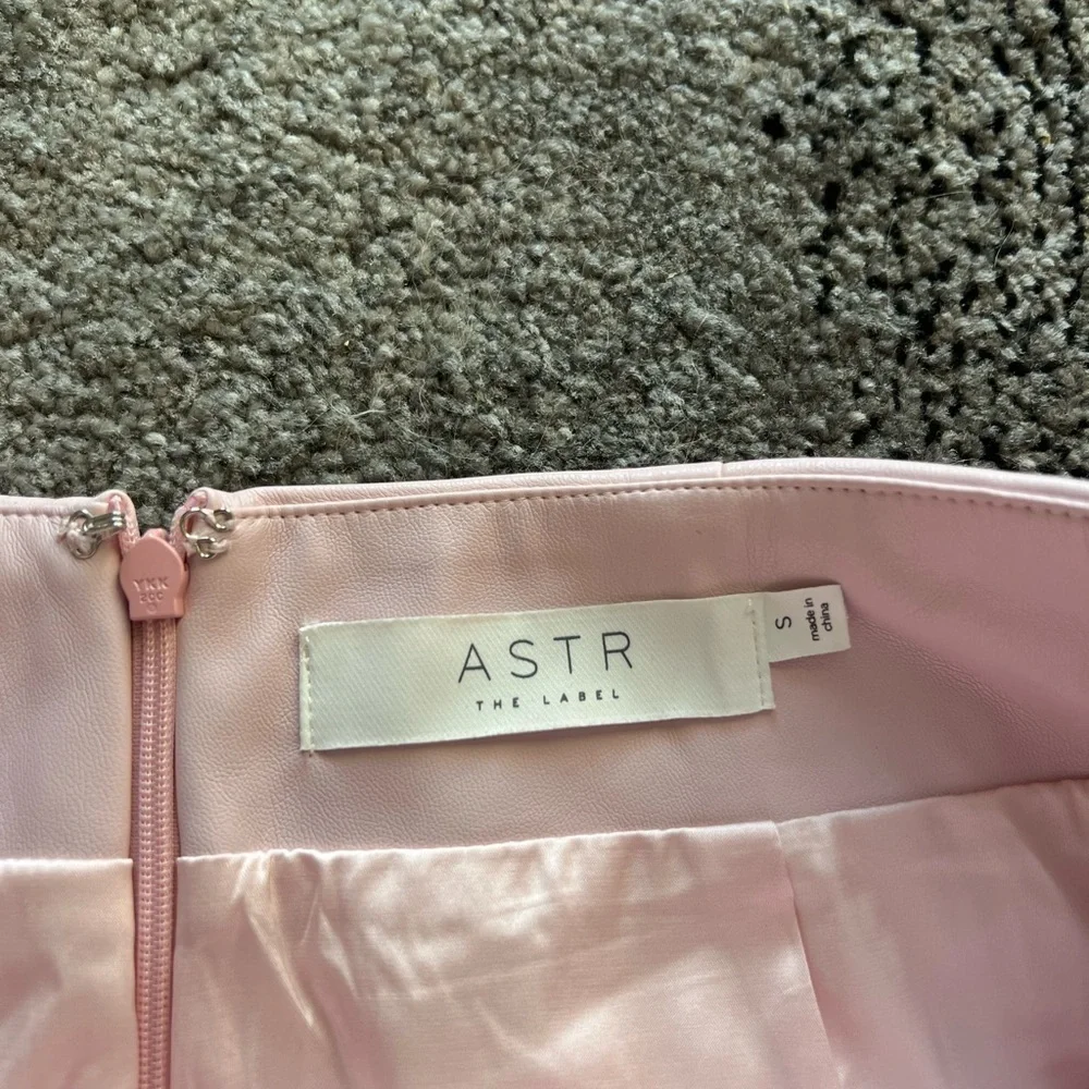 ASTR The Label Pink Faux Leather Mini Skirt